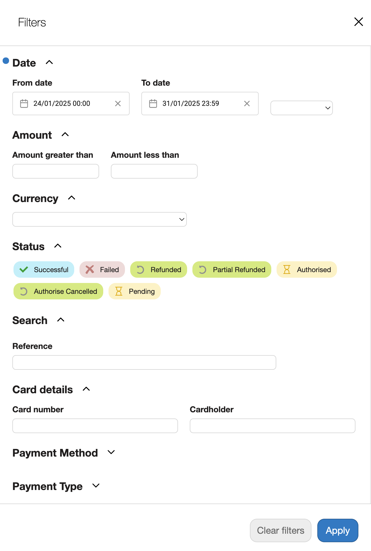 Transaction Filter